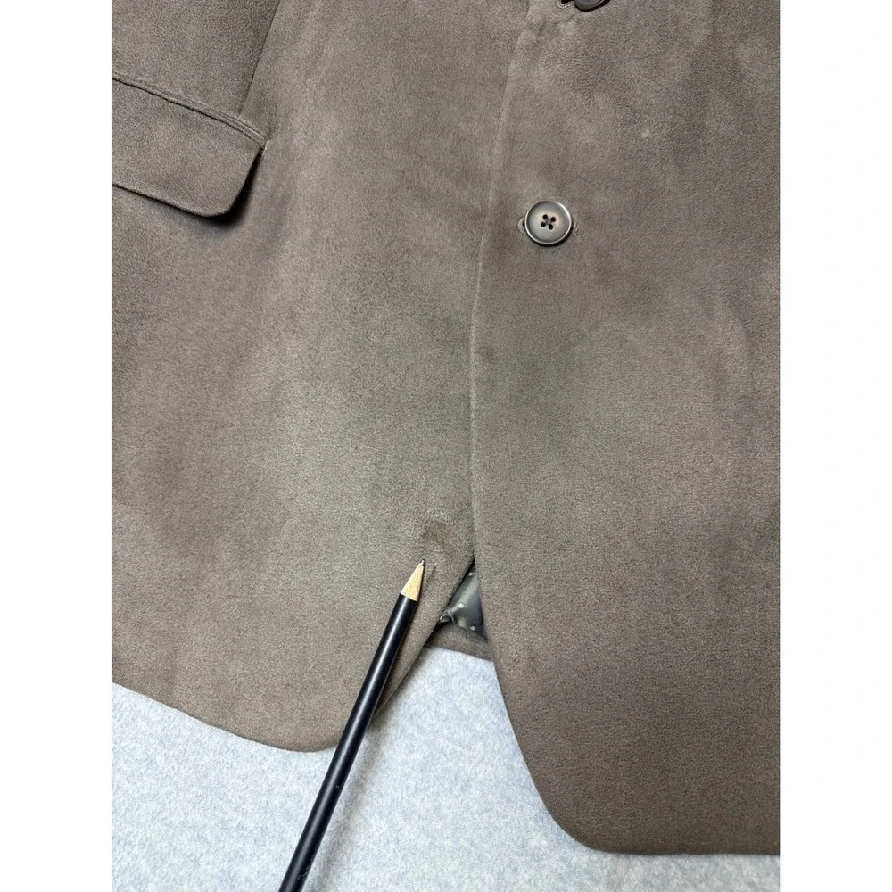 Michael Strahan Mens‎ Brown Faux Suede Two Button Blazer Sport Coat 50R RN90736